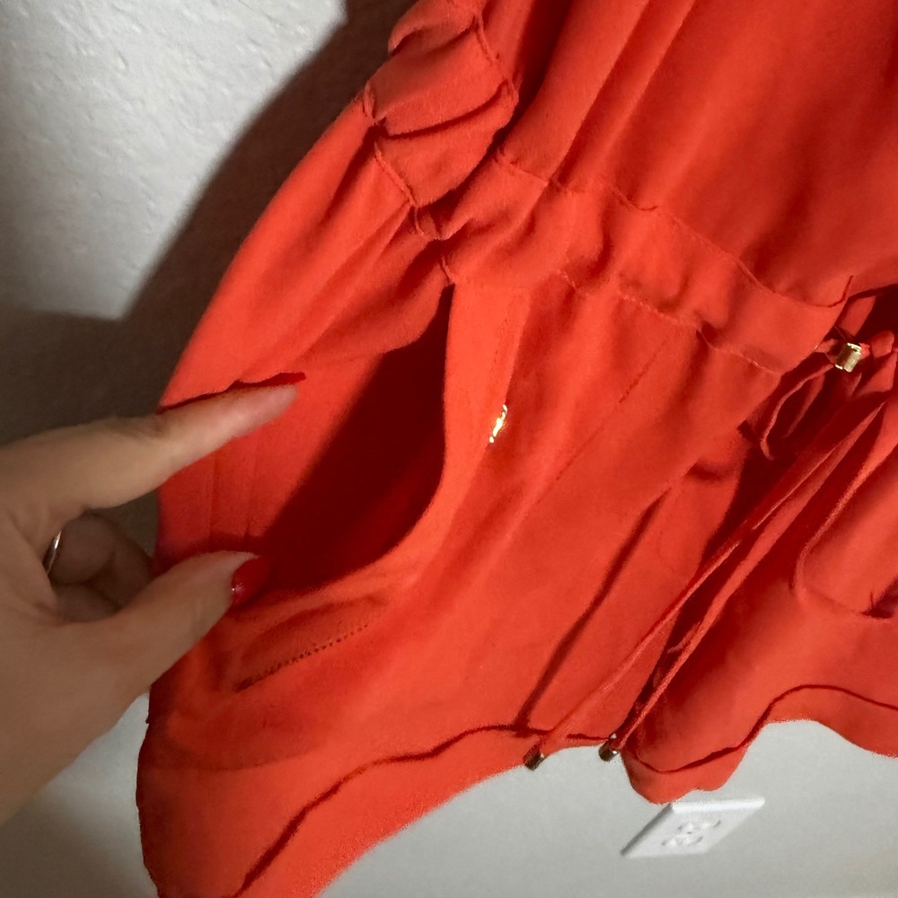 Cache Orange Strappy Button Pocket Drawstring Rom… - image 4